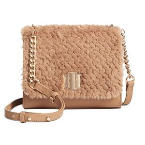 INC International Concepts Tan Vegan Leather Crossbody Bag